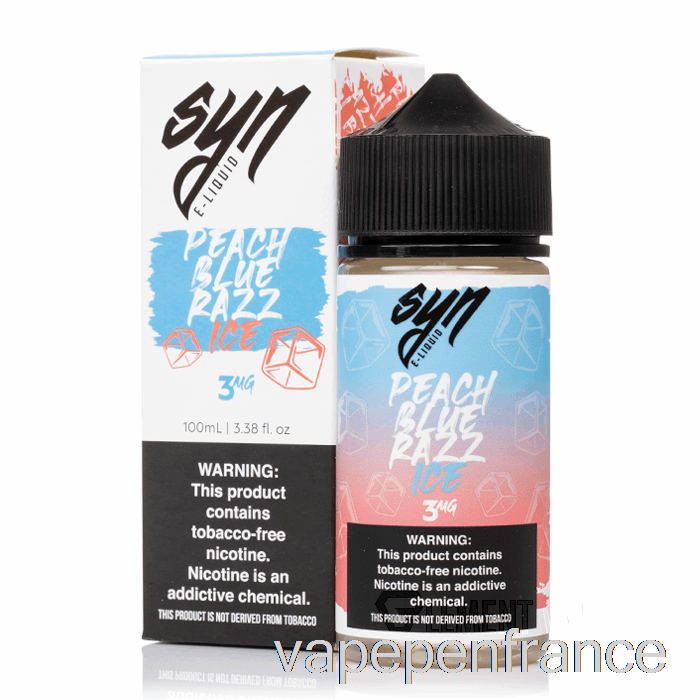 Ice Peach Blue Razz - Liquides Syn - Stylo Vape 100 Ml 3 Mg